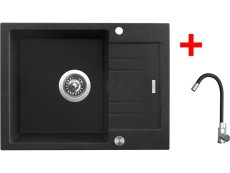 Sinks RAPID 580 XC Granblack + Elasta nerez/čierná