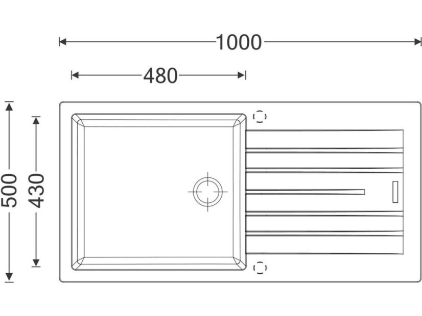 Granitový dřez Sinks PERFECTO 1000 Metalblack