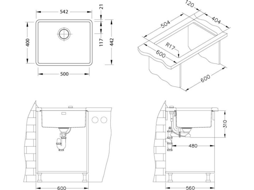 Nerezový drez Alveus Kombino 50 U