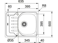 Nerezový dřez Franke OLN 611-63