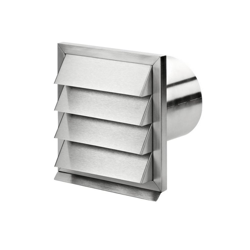 E-Jal 150 X - venkovní mřížka se zpětnou klapkou nerez