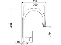 Dřezová baterie Sinks MIX P lesklá