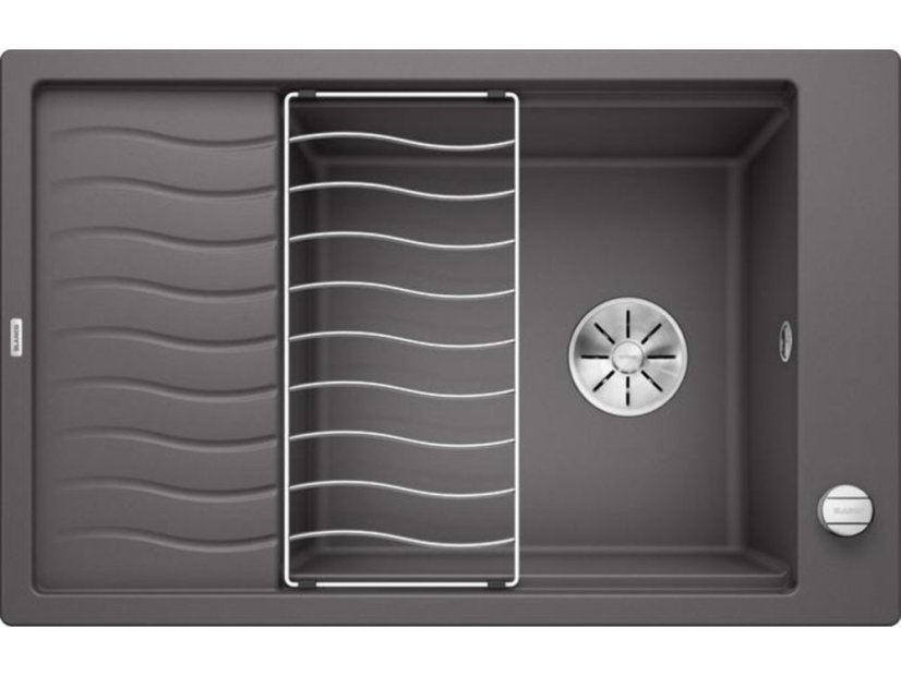 Granitový drez Blanco ELON XL 6 S-F InFino sivá skala s excentrom, príslušenstvo