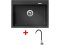 Sinks MAXIMO 680 Metalblack + Elasta nerez/černá