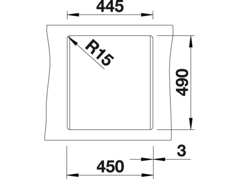 Granitový drez Blanco DALAGO 45 sivá skala s excentrom