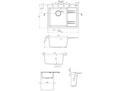 Granitový dřez Sinks RIM 650 L Titanium levý