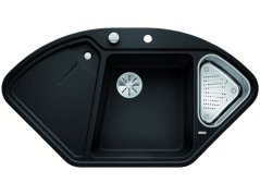 Granitový drez Blanco DELTA II-F InFino antracit s excentrom