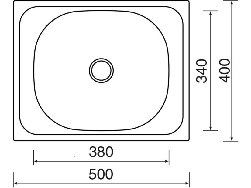 Nerezový dřez Sinks Classic 500 V 0,5mm matný