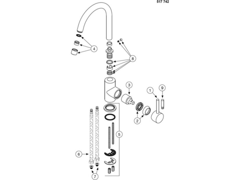 Dřezová baterie Blanco Mida Černá