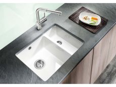 Blanco SUBLINE 350/150 U Keramika basalt s tiahlom drez vľavo