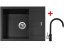 Set Sinks Amanda 650 Pureblack + Vitalia GR