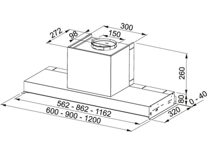 Vestavěná digestoř Franke FST PLUS 908 X Nerez