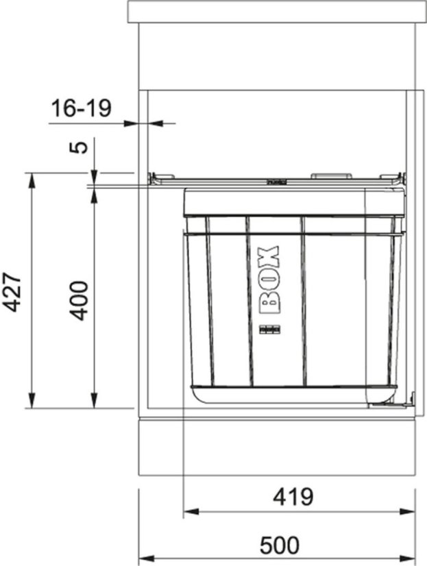 Odpadkový koš Franke Solo 50