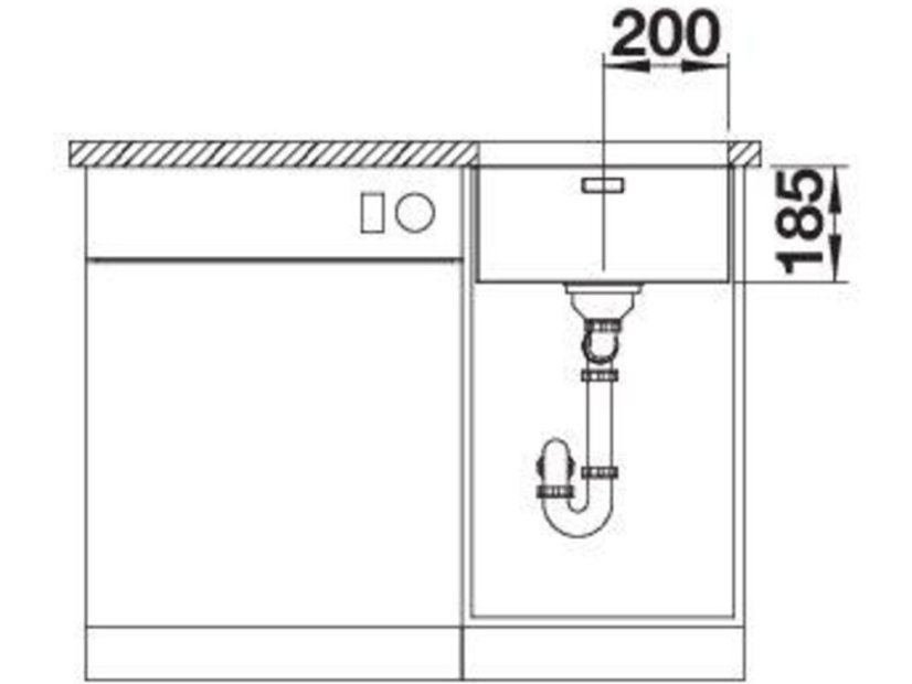 Nerezový dřez Blanco Solis 400 U nerez kartáčovaný