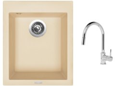 Set Sinks CUBE 410 Sahara + baterie Sinks MIX 35 P chrom Set Sinks CUBE 410 Sahara + baterie Sinks MIX 35 P chrom