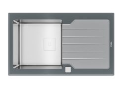 Kuchyňský dřez Teka Diamond RS15 1B 1D 86 Šedé sklo