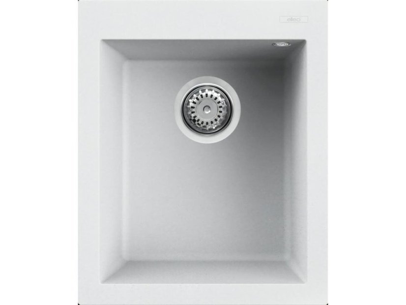 Granitový dřez Elleci Quadra 100 White K96