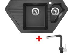 Set Sinks BRAVO 850.1 Granblack + Mix 3 P GR