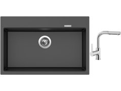 Set Sinks MAXIMO 780 Metalblack + baterie Sinks ENIGMA S chrom