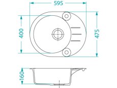 Granitový drez Alveus Roll 40 Biela