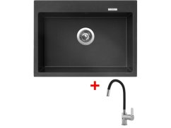 Set Sinks Maximo 680 Metalblack + Flexia