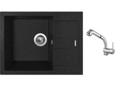 Set Sinks AMANDA 650 Granblack + batéria Sinks MIX 3 S Chróm