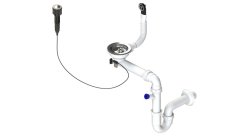 Sifon  3  1/2 " pro granitové dřezy s extra úsporou místa a s exc. ovladačem (clic-clac)