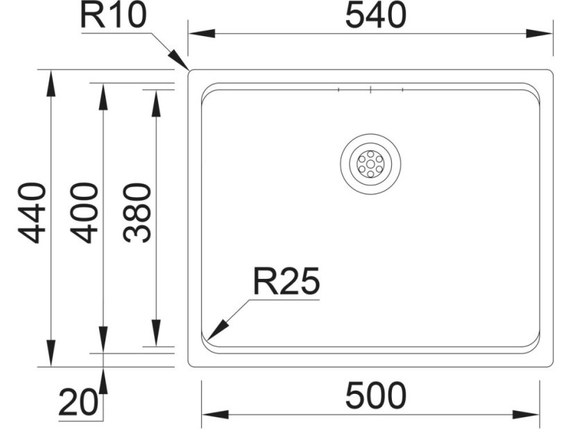 Nerezový dřez Sinks Step 540 CO 1,0mm + Bambusová deska