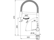 Dřezová baterie Franke FN 3407 Active Semi Pro Matná černá