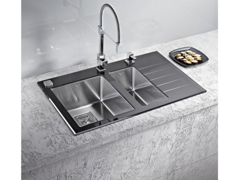 Sklenený drez Alveus Crystalix 20 L čierny