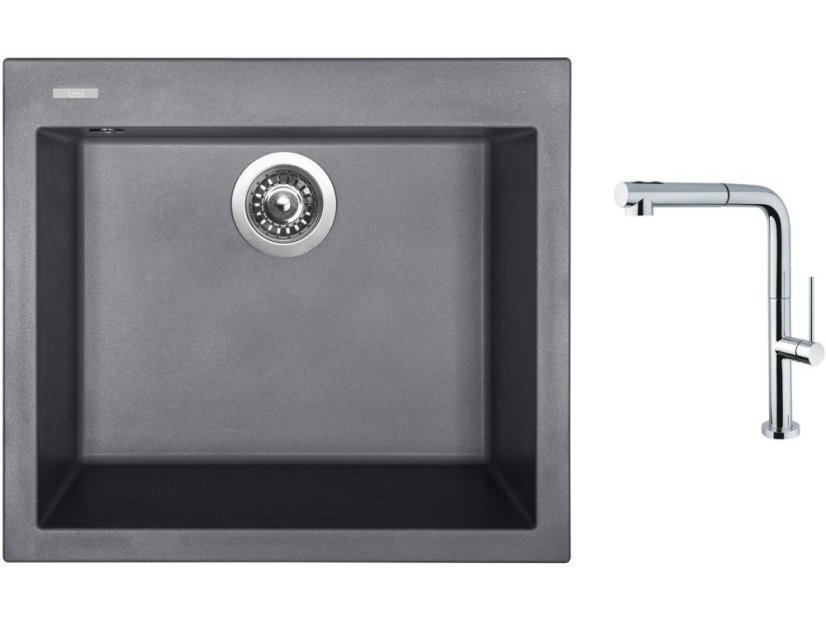 Set Sinks CUBE 560 Titanium + baterie Sinks SLIM S2 kartáčovaná