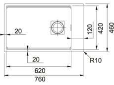 Granitový drez Franke KNG 110-62 Matná čierna