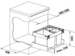 Odpadkový koš Blanco Flexon II LOW XL 60/3