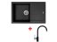 Set Sinks Amanda 780 Pureblack + Vitalia GR