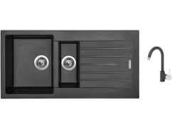 89364_granitovy-drez-sinks-perfecto-1000-1-metalblack-drezova-baterie-sinks-mix-