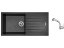 Set Sinks PERFECTO 1000 Metalblack + baterie Sinks MIX 3 S Chrom