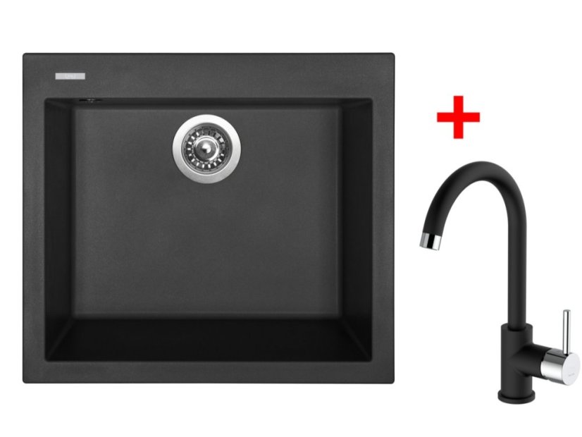 Set Sinks Cube 560 Nanoblack + Mix 35 Nanoblack
