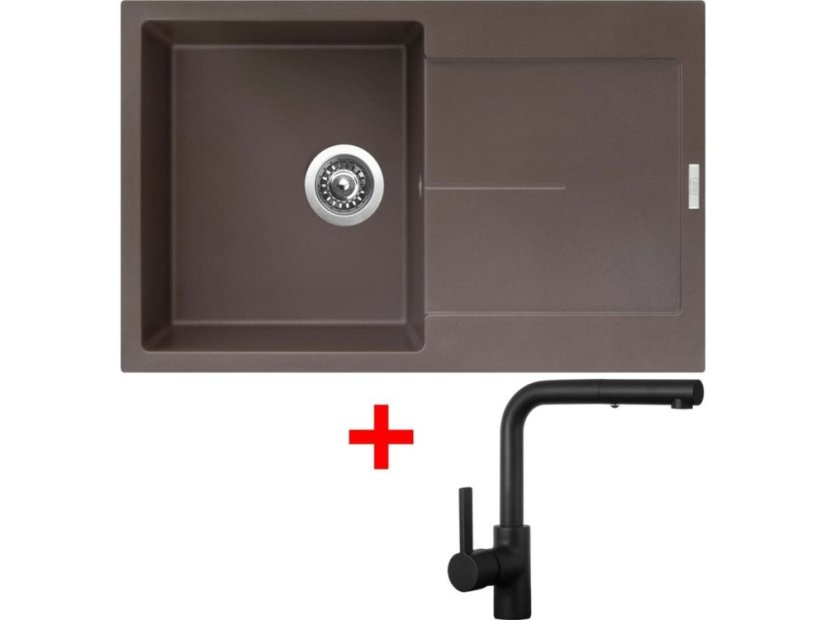 Sinks ULTIMA 790 Marone + ENIGMA S Černá matná