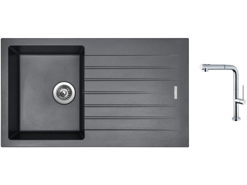 Set Sinks PERFECTO 860 Titanium + baterie Sinks SLIM S2 kartáčovaná