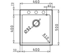Granitový drez Pyramis Istros 46 x 50 1B Biela