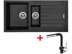 Set Sinks Perfecto 1000.1 Pureblack + Mix 3 P GR N6