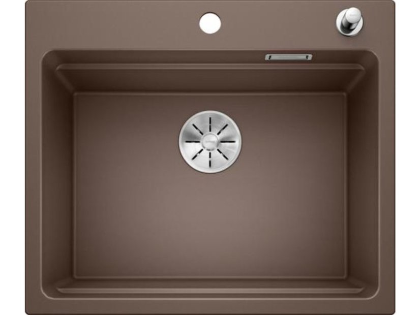 Granitový drez Blanco ETAGON 6 InFino káva s excentrom + pojazdy