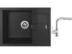 Set Sinks AMANDA 650 Metalblack + baterie Sinks ENIGMA S chrom Set Sinks AMANDA 650 Metalblack + baterie Sinks ENIGMA S chrom