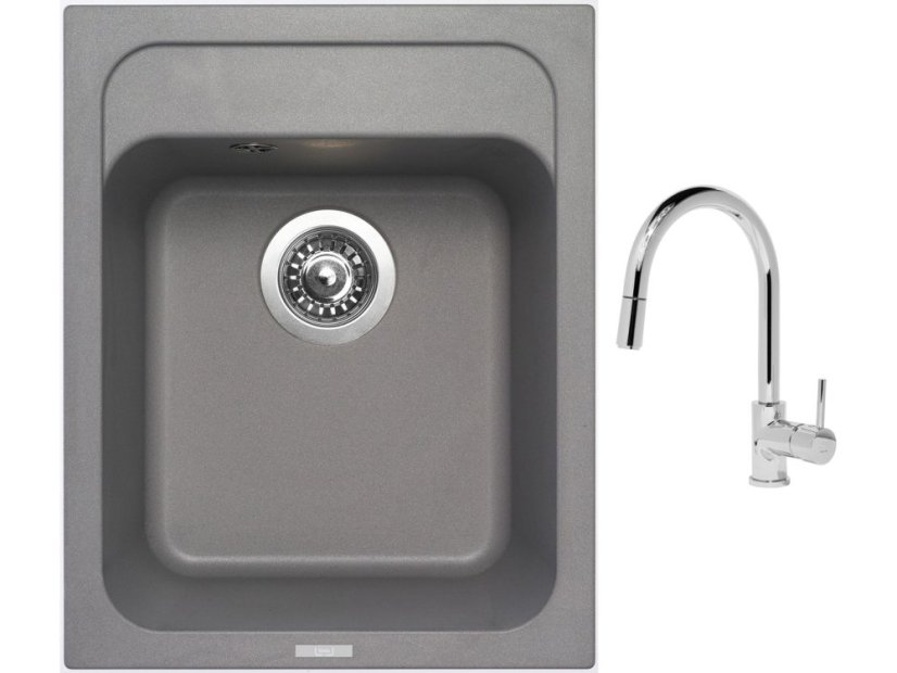 Set Sinks CLASSIC 400 Titanium + baterie Sinks MIX 35 P chrom