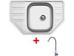 Sinks CORNO 770 + ELASTA nerez/sivá Sinks CORNO 770 + ELASTA nerez/sivá