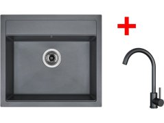 Sinks SOLO 560 Titanium + ARCO čierná matná