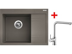 Set Sinks RIM 650 L Truffle + Elka Set Sinks RIM 650 L Truffle + Elka