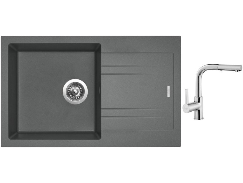 Set Sinks LINEA 780 N Titanium + baterie Sinks ENIGMA S chrom
