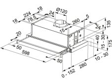 Výsuvná digestoř Franke FTC 632L BK