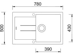 Set Sinks AMANDA 780 Granblack + baterie Sinks MIX 3 S Chrom